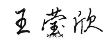 駱恆光王瑩欣行書個性簽名怎么寫