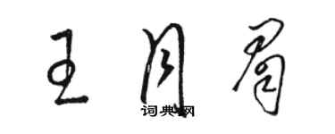 駱恆光王月眉草書個性簽名怎么寫