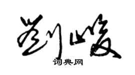 曾慶福劉峻草書個性簽名怎么寫