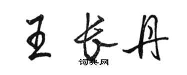 駱恆光王長丹行書個性簽名怎么寫