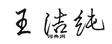 駱恆光王潔純行書個性簽名怎么寫