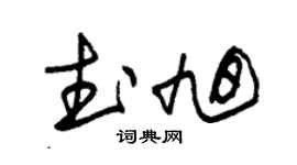 朱錫榮武旭草書個性簽名怎么寫
