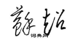駱恆光蘇超草書個性簽名怎么寫