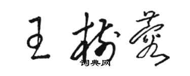 駱恆光王樹蓉草書個性簽名怎么寫