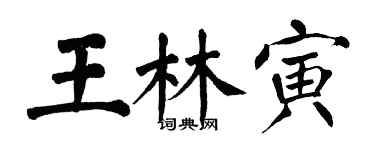 翁闓運王林寅楷書個性簽名怎么寫