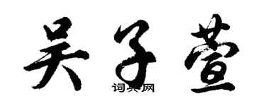 胡問遂吳子萱行書個性簽名怎么寫
