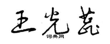 曾慶福王光蕊草書個性簽名怎么寫