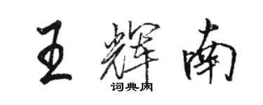 駱恆光王輝南行書個性簽名怎么寫