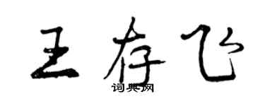 曾慶福王存飛行書個性簽名怎么寫