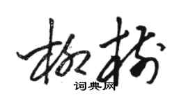 駱恆光柳樹草書個性簽名怎么寫