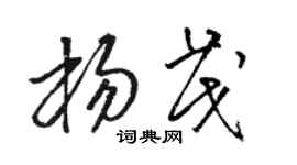 駱恆光楊茂草書個性簽名怎么寫