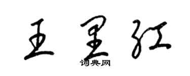 梁錦英王里紅草書個性簽名怎么寫