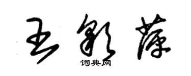 朱錫榮王彩萍草書個性簽名怎么寫