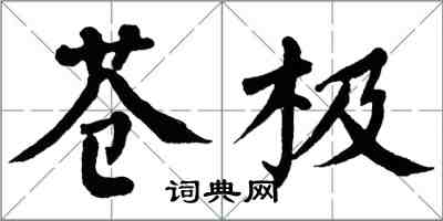 翁闓運蒼極楷書怎么寫