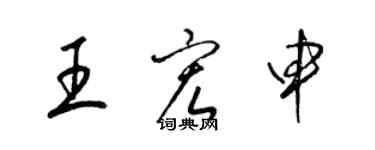 梁錦英王宏申草書個性簽名怎么寫