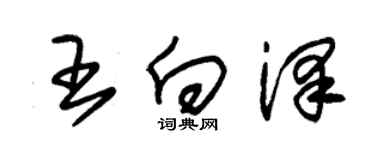 朱錫榮王向澤草書個性簽名怎么寫