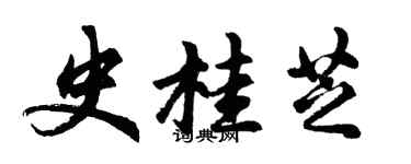 胡問遂史桂芝行書個性簽名怎么寫