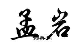 胡問遂孟岩行書個性簽名怎么寫