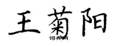 丁謙王菊陽楷書個性簽名怎么寫