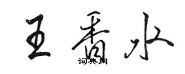 駱恆光王香水行書個性簽名怎么寫