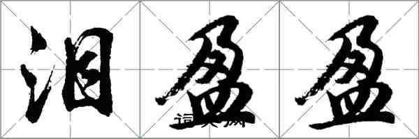 胡問遂淚盈盈行書怎么寫