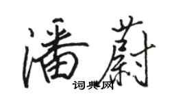駱恆光潘蔚行書個性簽名怎么寫