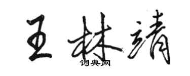 駱恆光王林靖行書個性簽名怎么寫