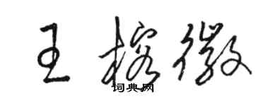 駱恆光王榕徽草書個性簽名怎么寫