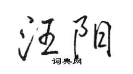 駱恆光汪陽行書個性簽名怎么寫