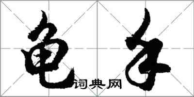 胡問遂龜手行書怎么寫