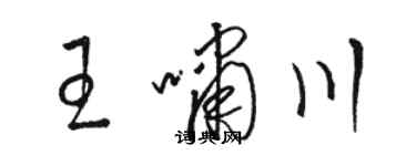 駱恆光王嘯川草書個性簽名怎么寫