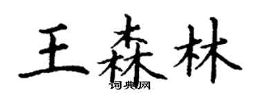 丁謙王森林楷書個性簽名怎么寫