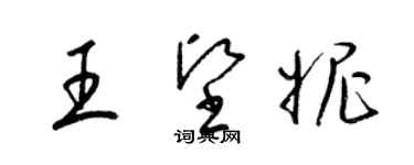 梁錦英王堅妮草書個性簽名怎么寫