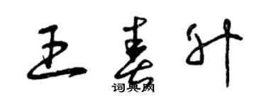 曾慶福王春升草書個性簽名怎么寫