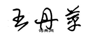 朱錫榮王丹苹草書個性簽名怎么寫