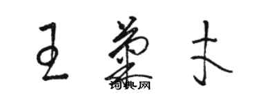 駱恆光王菊才草書個性簽名怎么寫