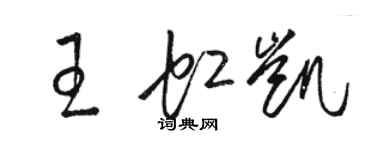 駱恆光王虹凱草書個性簽名怎么寫