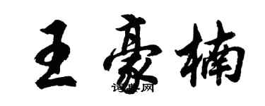 胡問遂王豪楠行書個性簽名怎么寫