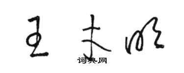 駱恆光王才明草書個性簽名怎么寫