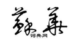 曾慶福蘇華草書個性簽名怎么寫
