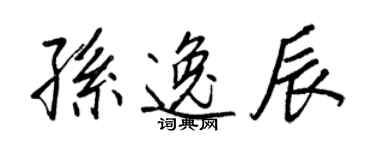 王正良孫逸辰行書個性簽名怎么寫