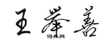 駱恆光王舉善行書個性簽名怎么寫