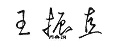 駱恆光王振直草書個性簽名怎么寫