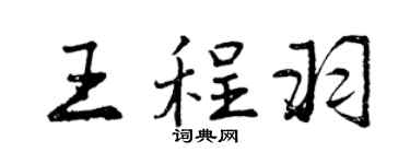曾慶福王程羽行書個性簽名怎么寫