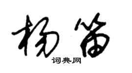 朱錫榮楊笛草書個性簽名怎么寫