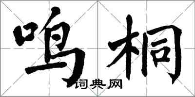 翁闓運鳴桐楷書怎么寫