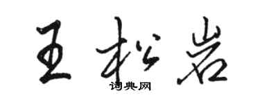 駱恆光王松岩行書個性簽名怎么寫