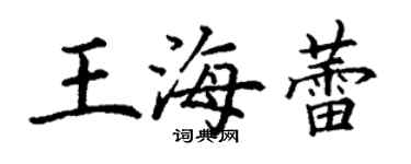 丁謙王海蕾楷書個性簽名怎么寫