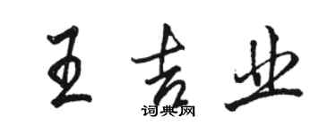駱恆光王吉業行書個性簽名怎么寫
