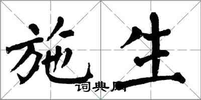 翁闓運施生楷書怎么寫